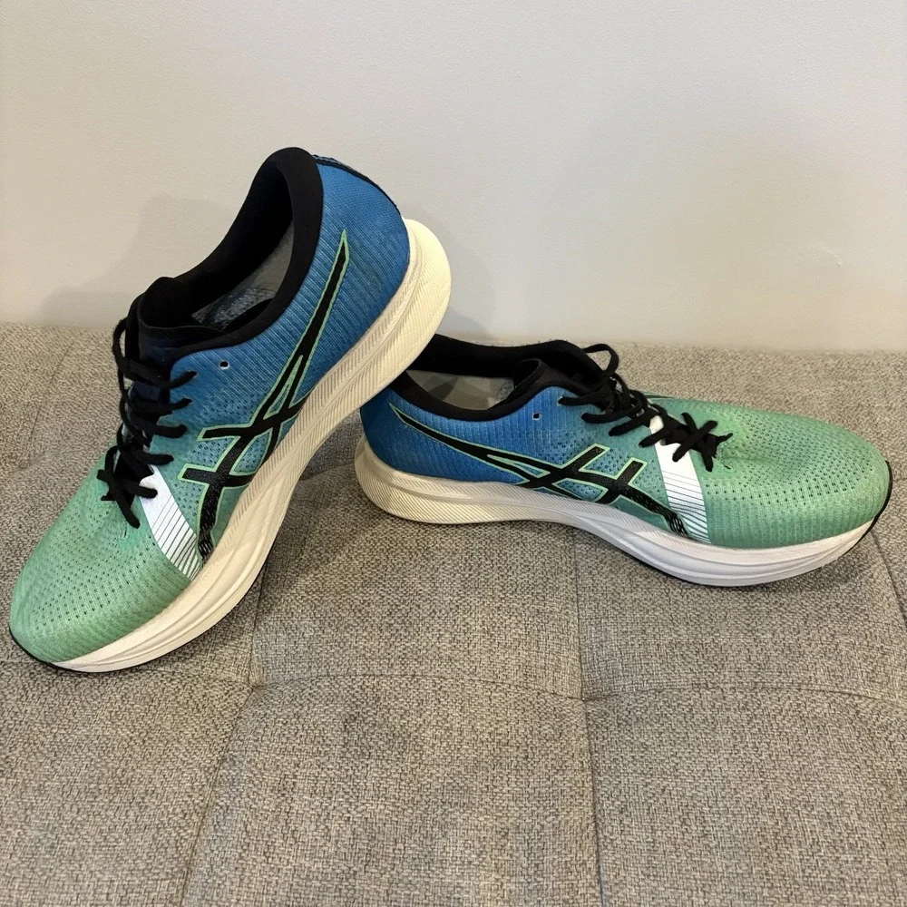 ASICS Men's MagicSpeed2Ekiden Running Shoe Sz11 Rare Discontinued BlueGreenBlack - Picture 4 of 8